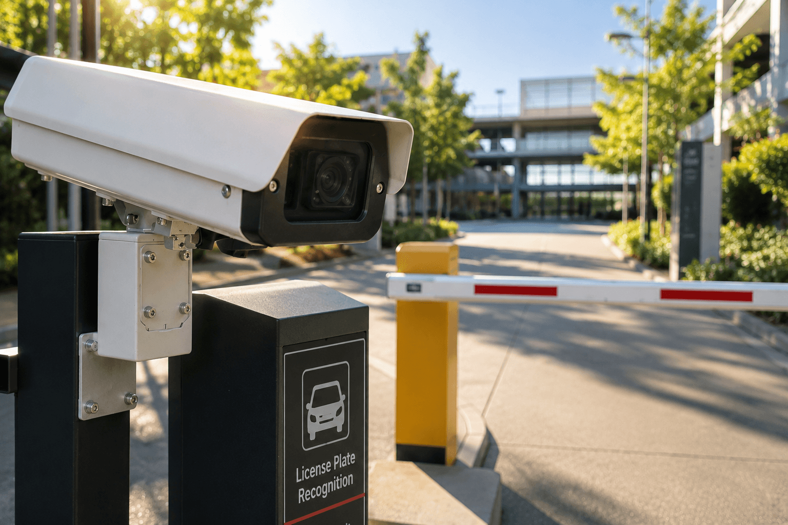 LPR camera at a facility entrance